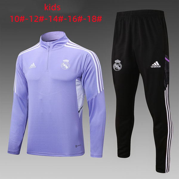 Kinder Sweatshirts Real Madrid 2022-2023 Lila Schwarz